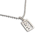 Love Charm Anklet Sterling Silver 9-10 inches adjustable
