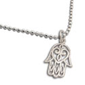 Hamsa Hand of Fatima Anklet Sterling Silver 9-10 inches adjustable
