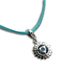 Throat Chakra Necklace Turquoise Adjustable 16-17" Sterling Silver