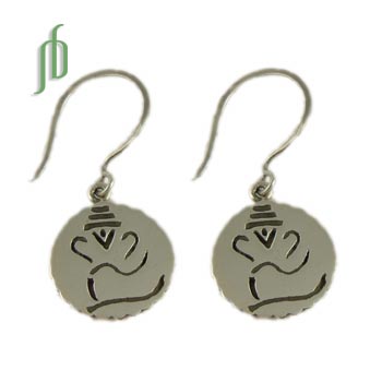Ganesh Earrings Sterling Silver SALE
