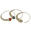 Stone Hoops Sterling Silver & Gemstone SALE