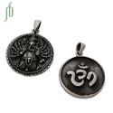 Double-sided Om and Ganesh Pendant