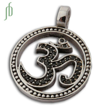 Om Bling Pendant Black