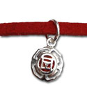 Root Chakra Charm Bracelet or Anklet Silver Free Size