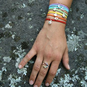 Heart Chakra Charm Bracelet or Anklet Silver Free Size #3