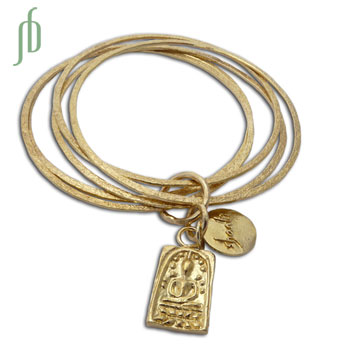 Buddha Shanti Bangles Bracelet Recycled Brass #1