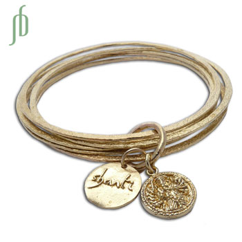 Ganesh Om Bangles Bracelet Recycled Brass #1