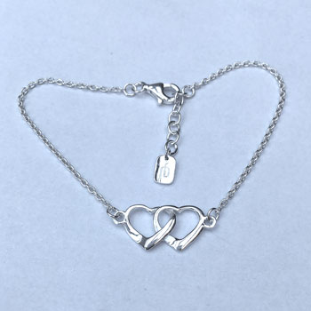Double Hearts Bracelet Silver #1