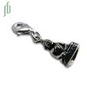 Charmas Buddha Statue Charm with Spring Clasp Silver