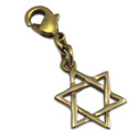 Charmas Star of David Charm Gold tone Recycled Brass