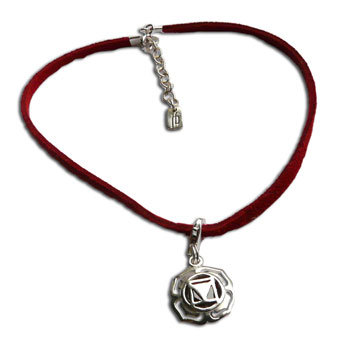 Root Chakra Anklet Red Adjustable Silver Clasp 9 to 10 Inches