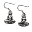 Buddha Earrings Sterling Silver