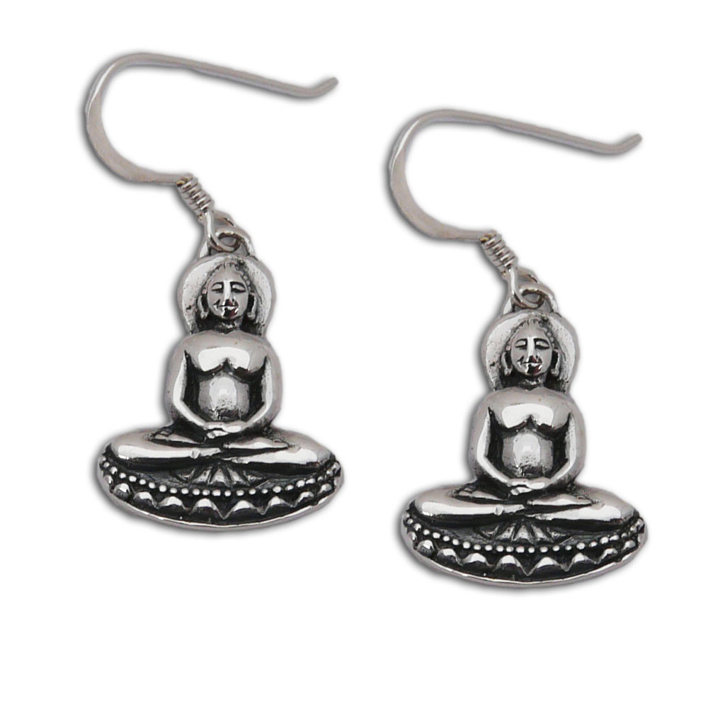 Buddha Earrings Sterling Silver, meditation jewelry all | shanti ...