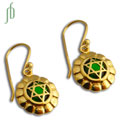 Good Vibes Heart Chakra Earrings Gold Vermeil