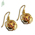 Good Vibes Root Chakra Earrings Gold Vermeil