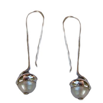 Inner Beauty Pearl Earrings Sterling Silver