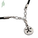 Warrior Pose Leather Charmas Yoga Necklace