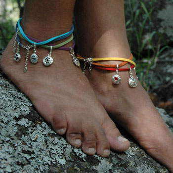 Solar Plexus Chakra Yellow Anklet Adjustable Silver Clasp 9 to 10 Inches #3