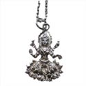 Prosperity Laxmi Necklace Silver with 16 inch ball chain