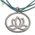 Enlightenment Lotus Necklace Matte Sterling Silver