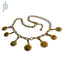Good Vibes 7 Chakras Gold Vermeil Charm Necklace