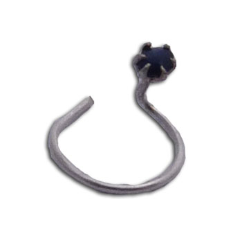 Silver Nose Stud Sapphire
