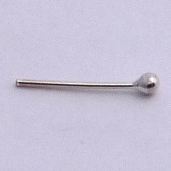 Silver Nose Stud straight ball