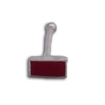 Silver Nose Bone Red Rectangle