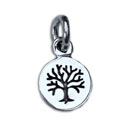 Tree of Life Charm Pendant Silver 7 mm