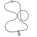 Om Symbol Necklace Silver 16 inches