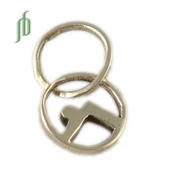 Dog Pose Pendant Double Loop Sterling Silver