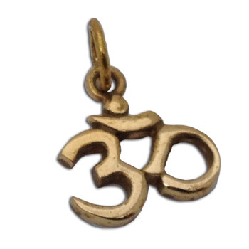 Om Charm Gold-tone Recycled Brass