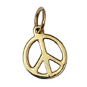 Peace Charm Brass Recycled