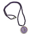 Crown Chakra Painting Necklace Amethyst