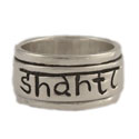 "Om Shanti" Draaiende Ring