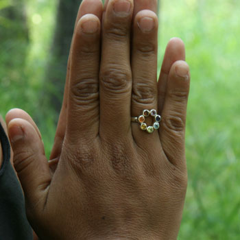 Chakra Ring Circle of Happiness Mini with 7 gemstones #3
